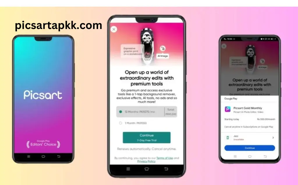 picsart pro apk subscription